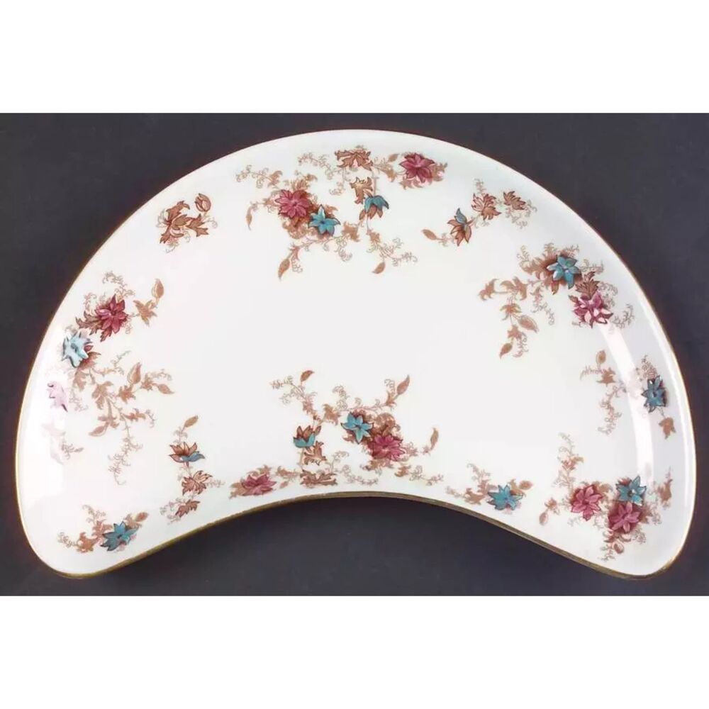 Vintage Minton "Ancestral" Crescent Salad Plate S376 – Bone China, 8.5" - Picture 2 of 2